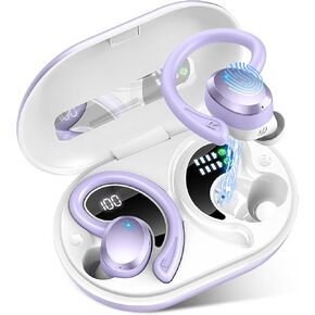 Wireless Earbuds Sport, Bluetooth 5.4 Headphones with Earhook, 2025 Hi-Fi Stereo Over Ear Buds, 50H Earphones with 4 ENC Noise Canceling Mics, IP7 Waterproof Headset for Running Workout (Android/iOS)