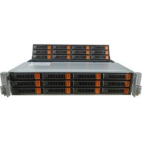 Supermicro 6028R-E1CR24N 24 Bay LFF 2U Server with 2X Flex Bays, 2X E5-2690 V3 2.6GHz 12-Core CPU, 128GB DDR4 RAM, AOM-S3108M-H8L, 12x Trays, 2X 10GbE SFP+ (Renewed)