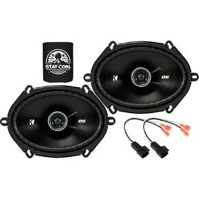 KICKER Speakers 6X8 inch for Ford Escape 2001-2012 Upgrade Kit - Pair of DS Series with Harness, Coaxial Car Audio Front or Rear Door Speaker DSC680, 43DSC6804