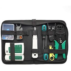 Network Cable Repair Maintenance Tool Kit Set Portable Phone Cable Crimper, Network Repair Tool Kit 14pcs