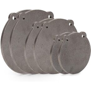 Ash & Ember 2 مجموعات من 3/8 بوصة AR500 STEAL PLATE GONG أهداف الرماية ، والليزر CUT الفولاذ الخام 6 "8" 10 "ديا. المجاذيف المتأرجحة ، هدف إطلاق النار ، ردود الفعل الفورية ، ملحق شجرة الهدف DIY