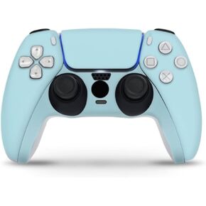 ZOOMHITSKINS Compatible with PS5 Controller Skin, Vinyl for Durable & Fit, Solid Light Sky Blue Plain One Color, Easy to Use, Bubble-Free, Precisely Cut