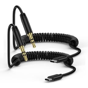 USB C Samsung Aux Cord for Car for Samsung Galaxy S25 Edge S24 Ultra S23 A56 A36 A26 A16 A55 A35 A25 A15 A54 A14 A53 A13 S22 S21 S20 Z Flip 6 5 4 Z Fold 6 5, 2Pack 4FT USB C to 3.5mm Audio Aux Cable