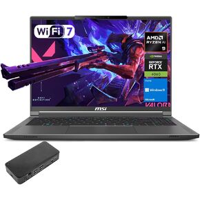 MSI Creator 16 Gaming Laptop, WQXGA 240Hz, AMD Ryzen AI 9 365, NVIDIA GeForce RTX 4060, 32GB RAM, 2TB SSD, Per Key RGB KB, Wi-Fi 7, W11 H, Bundle with Targus 100W Docking Station