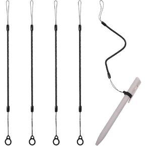 4PCS Elastic Pen Leash Pen Lanyard Retractable Spring Coil Strap with Silicone Ring Lanyard Tether for Tethering Drawing Pens
