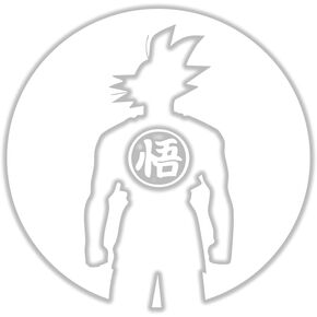 DBZ: Super Saiyan Warrior Shadow Vinyl Decal Car Laptop Wall Decoration Sticker 10" in x 10" in (Black)
