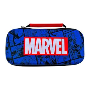 Wondee Marvel Avengers Comic Style Case for Nintendo Switch و OLED و Lite و Hard Shell و 10 Games Storage و Searchandise و Azul و Azul و Marvel