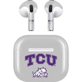 Skinit Skinit Audio Audio Skin متوافق مع Apple Airpods (3rd Gen ، 2021) - تصميم شعار Horned Frogs مرخص رسميًا