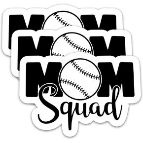 Baseball Dad Sticker (3pcs) – Waterproof Vinyl Decal for Laptop, Tumbler, Water Bottle, Scrapbook – Cute Baseball Gift for Dad, Papa, Daddy, Coach – Father's Day Gift – 3" x 2.1"