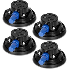 Portable 4.5" Vacuum Suction Cups Set of 4 – Strong Suction Feet Hand Pump for Starlink Flat Mount on Metal, Glass & Smooth Surfaces