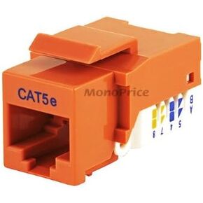 Monoprice Cat5E RJ-45 Toolless Keystone Jack, Yellow (100311)
