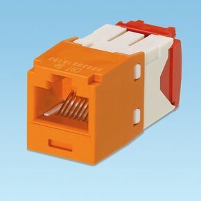 PANDUIT - CJ5E88TGOR - CAT5E UTP MODULE, JACK, 8POS, 8CONTACTS, 1PORT