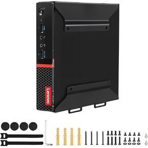 Mini PC VESA Mount Compatible with Lenovo Thinkcentre Tiny M90q Gen2, M80q Gen3, M90q Gen3, M90q Gen2, M70q Gen2, M60e, M75q Gen2, Under Desk and Wall Mount,75x75mm or 100x100mm Monitor Arm Wall Mount