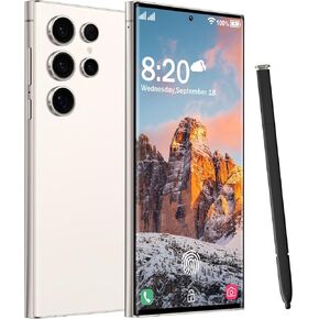 I24 Ultra 5G Unlocked Phones,6+256GB Android13 Smartphone Battery 6800mAh 6.8" HD Screen Unlocked Cell Phone,48MP+108MP Camera/Built in Pen/Dual SIM/Fingerprint Lock/Face (Black)