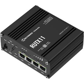 Teltonika RUTX11 Industrial 4G LTE Router - Dual SIM, Gigabit Ethernet, Dual-Band WiFi, VPN & RMS Support (RUTX11100400)