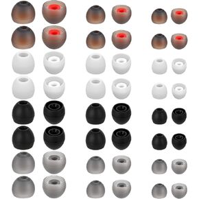 24 Pairs Earbuds Cap，Silicone Replacement Earbud Tips, Earbud Covers Ear Bud Replacement Tip Fit for in-Ear Headphones(Inner Hole 3.8mm -5.1mm) S M L