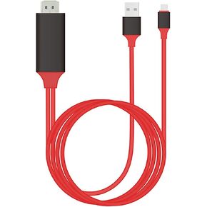 PRO USB-C HDMI Compatible with Dell XPS 15 (9570) at 4k with Power Port, 6ft Cable at Full 2160p@60Hz, 6Ft/2M Cable [RED/Thunderbolt 3 Compatible]
