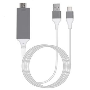 PRO USB-C HDMI Works for Raspberry Pi 4 Model B+ at 4k with Power Port, 6ft Cable at Full 2160p@60Hz, 6Ft/2M Cable [Gray/Thunderbolt 3 Compatible]
