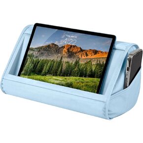 موقف وسادة اللوح LAPGEAR - 11 "فتحة لأجهزة iPad ، علامات تبويب المجرة ، أوقد ، قارئها الإلكتروني والهواتف | حامل ملزم مع جيب التخزين والمقبض | الرمادي - النمط رقم 33105