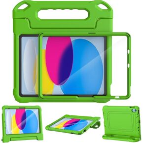 SUPLIK Kids Case for New iPad A16 11-inch 2025 (11th Gen) & iPad 10th Generation (10.9-inch 2022), Built with Screen Protector, Durable Shockproof Kidproof Handle Stand Cover, Blue