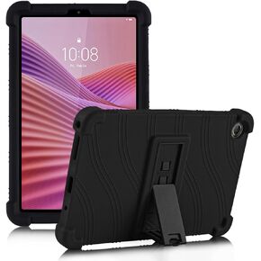 ATOOZ for Lenovo Tab One 8.7 Case 2025 (TB305FU),Soft Silicone Shockproof Kids Case for Lenovo Tab K9 Tablet 8.7 inch with PC Stand (Black) in Kuwait