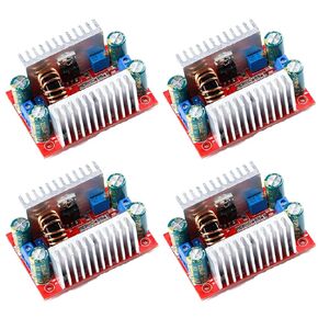 ​KEAcvise 4-Pack 400W Boost Converter Module - 15A Adjustable DC 8.5-50V to 10-60V Step-Up Voltage Regulator with Constant Current, for LED Drivers/Solar Systems/EV Charging/Industrial Controls​