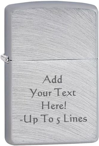 Zippo أخف وزنا - رسالة مخصصة مخصصة نقش Chrome Lindproof Windplight Chrome 250 in Kuwait