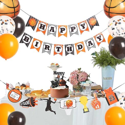 ديكورات عيد ميلاد كرة السلة من بوكين - لافتة عيد ميلاد سعيد لكرة السلة، لوازم تزيين حفلات سلام دنك للأطفال والمراهقين والأولاد في يوم عيد الميلاد أفكار راية دعائم الصور in Kuwait