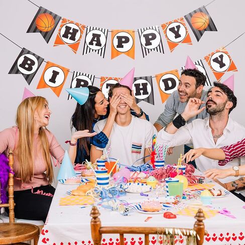 ديكورات عيد ميلاد كرة السلة من بوكين - لافتة عيد ميلاد سعيد لكرة السلة، لوازم تزيين حفلات سلام دنك للأطفال والمراهقين والأولاد في يوم عيد الميلاد أفكار راية دعائم الصور in Kuwait