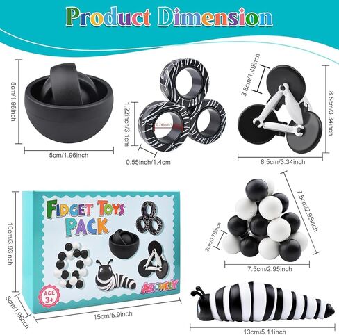 Fidget Toys Adults Pack, Sensory Toys Pack Easter Basket Stuffers for Kids Teen Autism, Desk Toy Stress Relief Toys Gift for ADHD in Kuwait