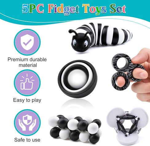 Fidget Toys Adults Pack, Sensory Toys Pack Easter Basket Stuffers for Kids Teen Autism, Desk Toy Stress Relief Toys Gift for ADHD in Kuwait