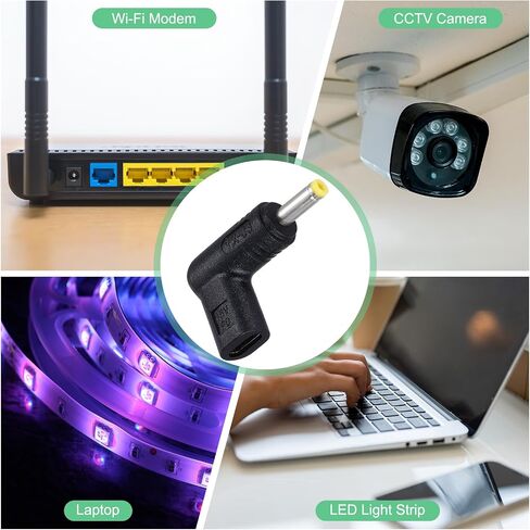 MECCANIXITY USB 3.1 Type-C Female to DC Male Adapter, 15V Type C to DC35135 3.5x1.35mm Elbow Adapter for PD Power Bank PD Source Notebook Laptop Tablet in Saudi Arabia
