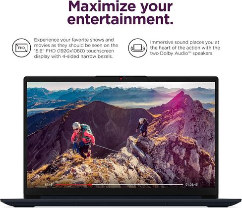 Lenovo IdeaPad 15.6" Flagship Touchscreen Laptop 2025, 10-Core Intel i5, Lifetime Office 2024, Copilot AI, 24GB RAM, 1.5TB Storage (1TB SSD + 500GB Ext), HubxcelAccessory, Long Battery, Win 11 Pro in Saudi Arabia