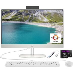 HP 23.8" All-in-One PC, AMD Athlon Silver 7120U, 8GB DDR5 RAM, 1TB SSD, AMD Radeon Graphics, Wi-Fi 6, Windows 11 Home