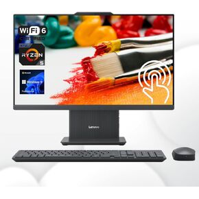 Lenovo IdeaCentre 27" All-in-One FHD Touchscreen Desktop, AMD Ryzen 5 7535HS Processor, 32GB RAM, 1TB SSD, Keyboard and Mouse, AMD Radeon 660M Graphics, Windows 11 Pro