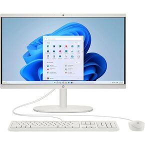 HP 22-dg000 All-in-One Desktop, 2 Core Intel Celeron Processor J4025 Intel UHD Graphics 600, 32GB DDR4 4TB M.2 SSD, 21.45" FHD IPS Display, Wi-Fi, RJ-45, HDMI v1.4, Windows 11 Pro, Cashmere White