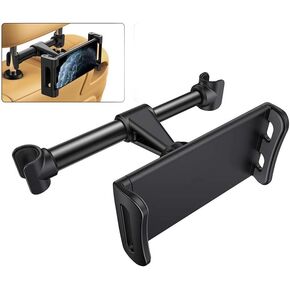 Car Tablet Holder,Car Headrest Mount,Universal 360 Rotating Stand Cradle Compatible with Devices Such as iPad, Galaxy Tabs,4.7-10.5" Cellphones and Tablets (Black)