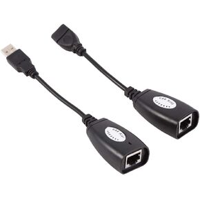 USB2.0 RJ45 Extension Adapter,Over Cat5/RJ45/Cat6 Ethernet USB Male/Female Extender Kit