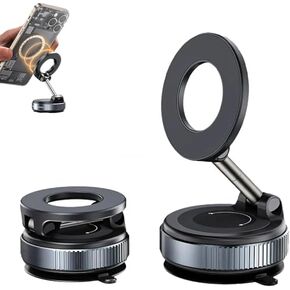 Mag Lock 360° Foldable Magnetic Phone Mount,Mag Lock Car Mount (Black)