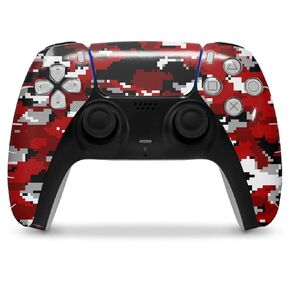 WraptorSkinz Skin Wrap compatible with Sony PS5 DualSense Controller WraptorCamo Digital Camo Red (CONTROLLER NOT INCLUDED)