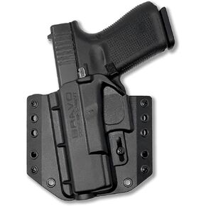 Bravo Concealment Holster for Glock 19 23 32 - OWB - Custom Fit Glock 19 OWB Holster with Adjustable Retention - Built-in Sweat Guard for a Secure and Comfortable Carry - Left Hand