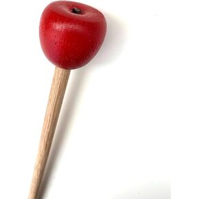 Wood Pointer, AA-780AP18-18 in. USA Made w/Round Apple & red Rubber end Cap, Perfect for Smart Board Screen.
