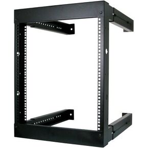 9U Open Wall Mount Frame Rack - Adjustable Depth 18"-30"
