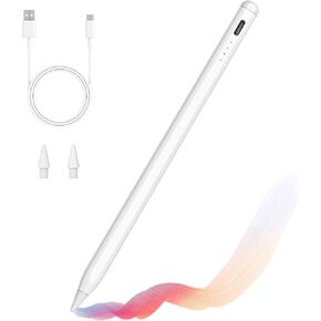 Stylus Pen for iPad with Palm Rejection& Fast Charge, Active Pencil Compatible with (2018-2023) Apple iPad Pro (11/12.9 Inch),iPad Air 3/4/5,iPad10/9/8/7/6, iPad Mini 5/6 - White
