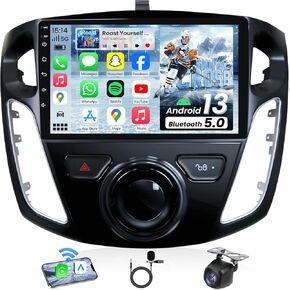 Radio 8GB 4GB+32GB CAR Radio for Ford Focus 2012-2018: 5G WIFI WIRELESS CARPLAY Android Auto 1080P Camera 1280 * 800 HD - 9 "شاشة تعمل باللمس مع رابط GPS Bluetooth FM Mirror