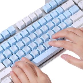 80 PCS Silicone PC Keyboard Stickers for Long Nails, Clear Long Nail Keyboard Cover Key Board Bubbles for Long Nails (Square)