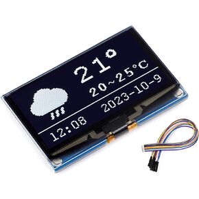 waveshare 2.42inch OLED Display Module 128×64 Resolution for Raspberry Pi/forArduino/STM32/ESP32/Jetson Nano, with SSD1309 Driver Chip SPI / I2C Communication 3.3V / 5V, White Display Color