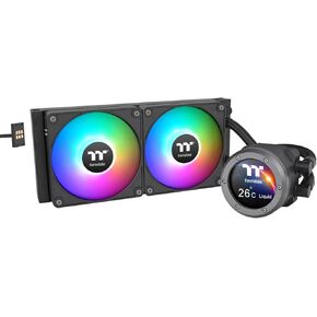 Thermaltake Th240 V2 Ultra ex Argb AIO CPU COLLER/WATERCH COLLE 2.1 "LCD/FAN 120 * 2/MAGNECT QUICK CONNECTION/MB ARGB CONTROL/LCD CONTROM