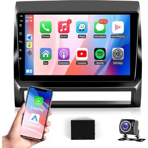 Naifay Android Car Radio for Toyota Tacoma 2005-2015, 9inch Touch Screen for Tacoma Stereo Replacement with Wireless Carplay, Android Auto, Bluetooth, GPS, WiFi, FM, Split Screen