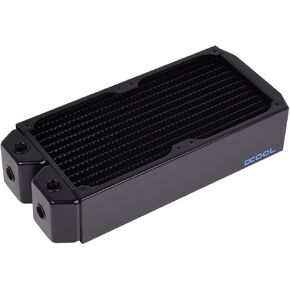 Alphacool NexXxos UT60 Full Copper Radiator240, 120mm x 2, Dual Fan, Black